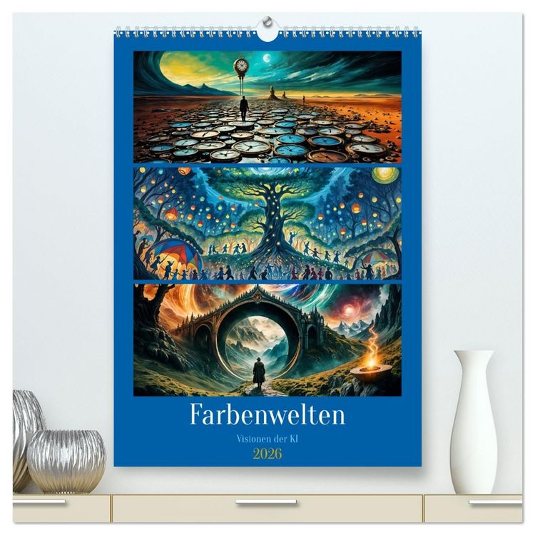 Produktbild: Farbenwelten (hochwertiger Premium Wandkalender 2026 DIN A2 hoch), Kunstdruck in Hochglanz