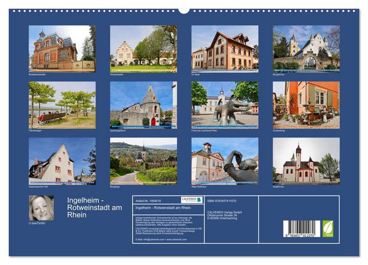 Produktbild: Ingelheim - Rotweinstadt am Rhein (hochwertiger Premium Wandkalender 2026 DIN A2 quer), Kunstdruck in Hochglanz