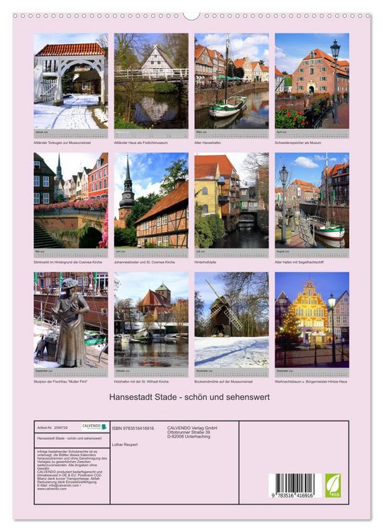 Produktbild: Hansestadt Stade - sch&ouml;n und sehenswert (hochwertiger Premium Wandkalender 2026 DIN A2 hoch), Kunstdruck in Hochglanz