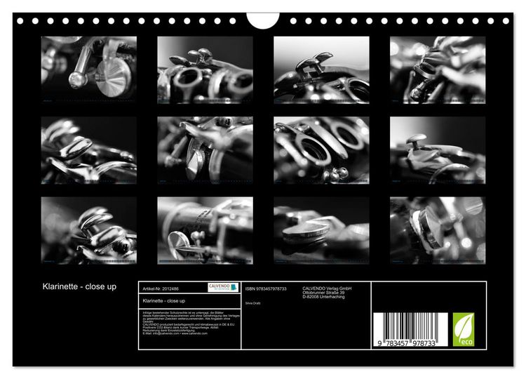 Produktbild: Klarinette - close up (Wandkalender 2026 DIN A4 quer), CALVENDO Monatskalender