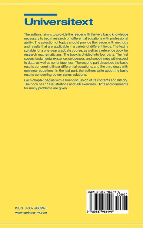 Produktbild: Basic Theory of Ordinary Differential Equations