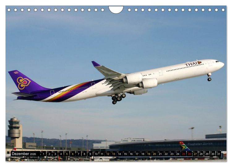 Produktbild: Airbus Airliners (Wandkalender 2026 DIN A4 quer), CALVENDO Monatskalender