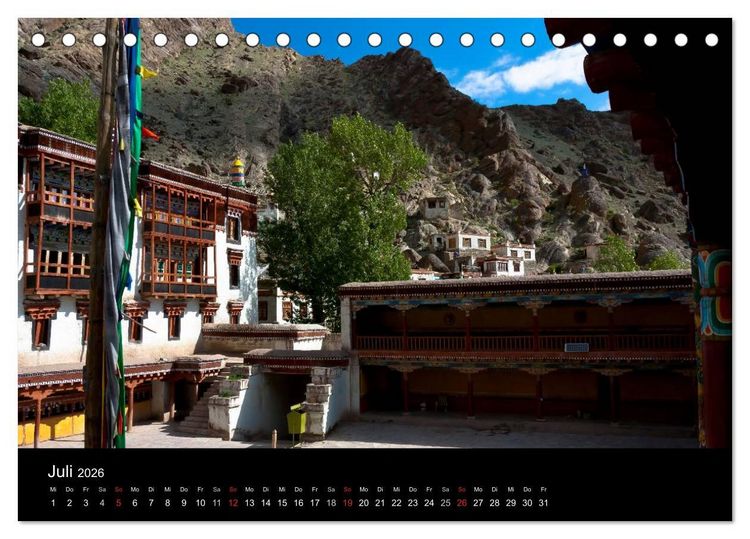 Produktbild: Buddhismus im Himalaya (Tischkalender 2026 DIN A5 quer), CALVENDO Monatskalender