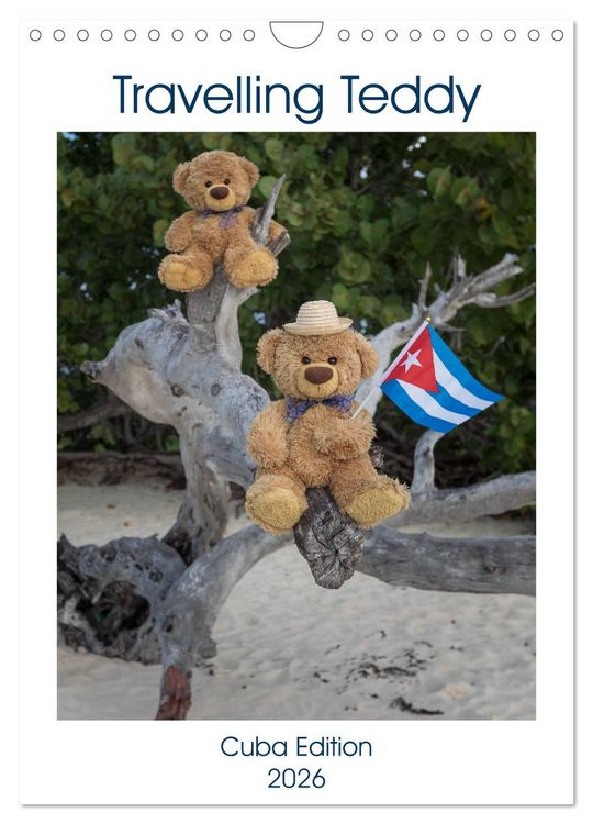 Produktbild: Travelling Teddy Cuba Edition 2026 (Wall Calendar 2026 DIN A4 portrait), CALVENDO 12 Month Wall Calendar
