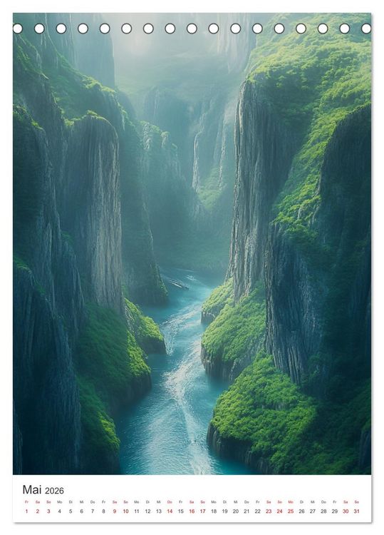 Produktbild: Midgard - Mythische Landschaften des Nordens (Tischkalender 2026 DIN A5 hoch), CALVENDO Monatskalender