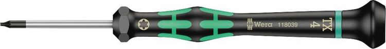 Produktbild: Wera 2067 Elektrotechnik und Feinwerktechnik Torx-Schraubendreher Gr&ouml;&szlig;e (Schraubendreher) T 4 Klingenl&auml;nge: 40 mm 1 St.