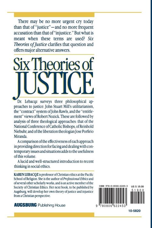 Produktbild: Six Theories of Justice