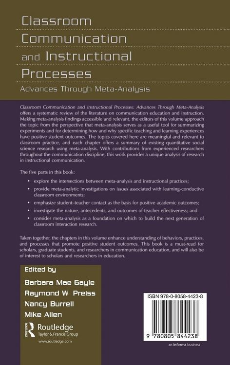 Produktbild: Classroom Communication and Instructional Processes
