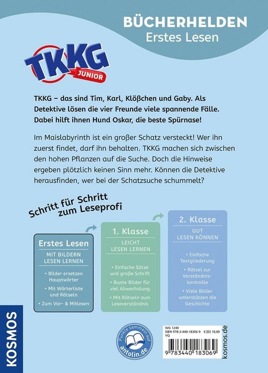 Produktbild: TKKG Junior, B&uuml;cherhelden, Erstes Lesen, Schatzsuche im Labyrinth