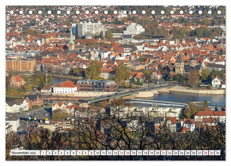 Produktbild: Das Weserbergland (Tischkalender 2026 DIN A5 quer), CALVENDO Monatskalender