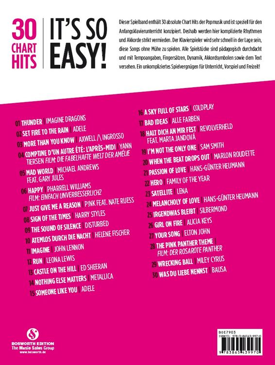 Produktbild: Hans-G&uuml;nter Heumann: 30 Chart-Hits - It's so easy!