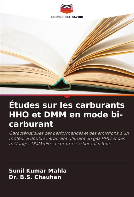 Produktbild: &Eacute;tudes sur les carburants HHO et DMM en mode bi-carburant