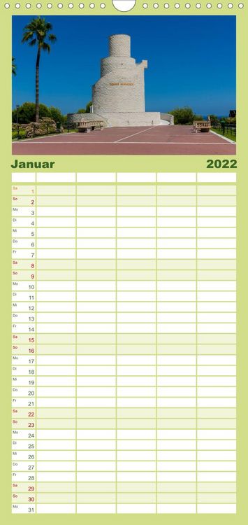 Produktbild: Familienplaner Andalusien - die Wiege vieler spanischer Traditione (Wandkalender 2022 , 21 cm x 45 cm, hoch)
