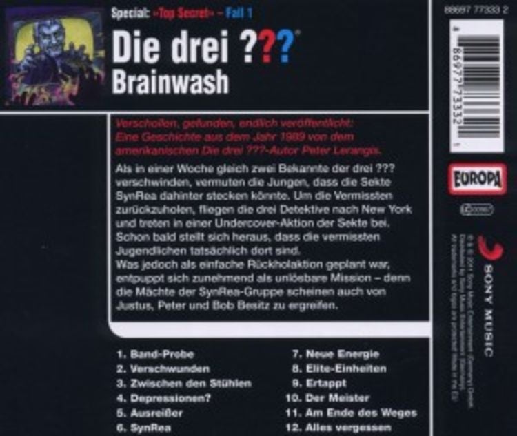 Die drei ??? Special 2011. Brainwash - Gefangene Gedanken CD