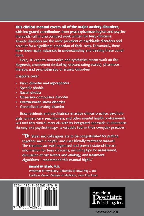 Produktbild: Clinical Manual of Anxiety Disorders