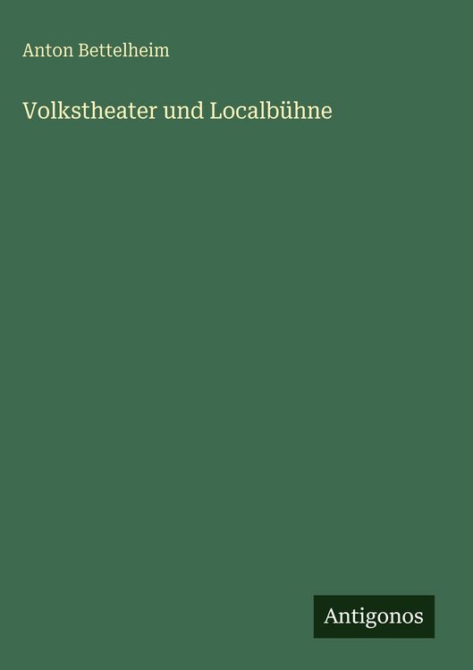 Produktbild: Volkstheater und Localb&uuml;hne