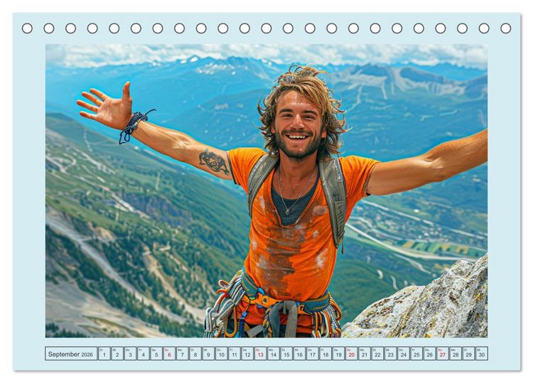 Produktbild: Berggl&uuml;ck. Alpinklettern. Freude, Freiheit und Abenteuer (Tischkalender 2026 DIN A5 quer), CALVENDO Monatskalender