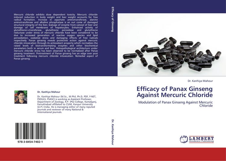 Produktbild: Efficacy of Panax Ginseng Against Mercuric Chloride