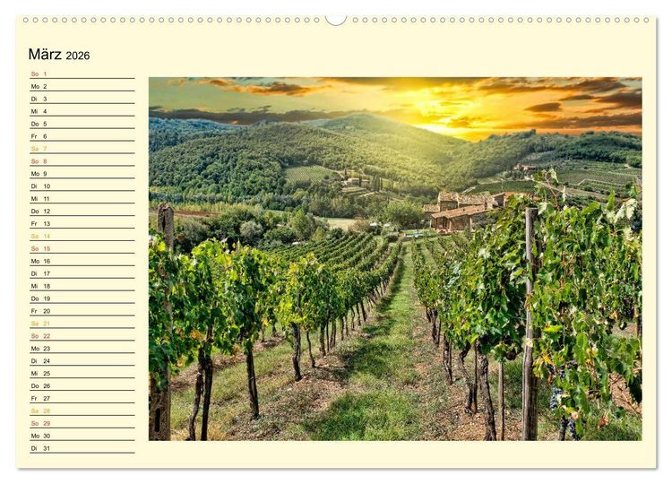Produktbild: B&uuml;hne frei f&uuml;r die Toskana (Wandkalender 2026 DIN A2 quer), CALVENDO Monatskalender