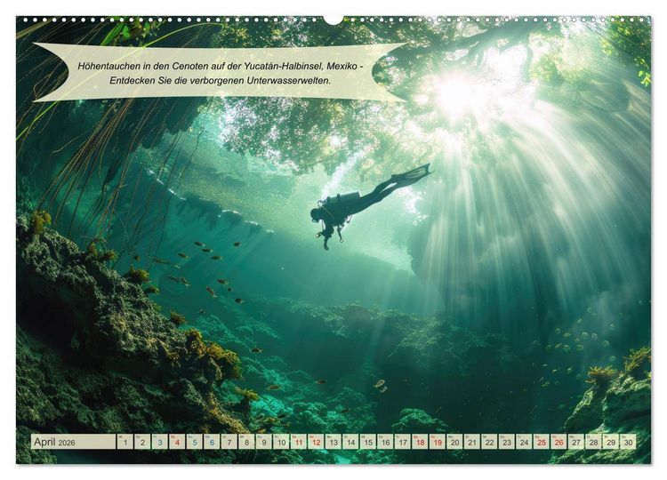 Produktbild: Abenteuerideen f&uuml;r Adrenalin Junkies (Wandkalender 2026 DIN A2 quer), CALVENDO Monatskalender