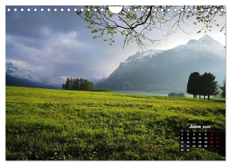 Produktbild: Engadine 2026 - Nature and landscapes (Wall Calendar 2026 DIN A4 landscape), CALVENDO 12 Month Wall Calendar