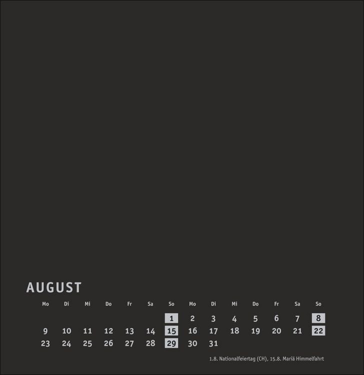 Produktbild: Premium-Bastelkalender schwarz gro&szlig; 2027