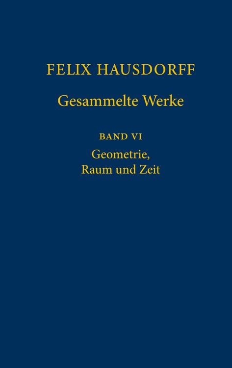 Produktbild: Felix Hausdorff - Gesammelte Werke Band VI