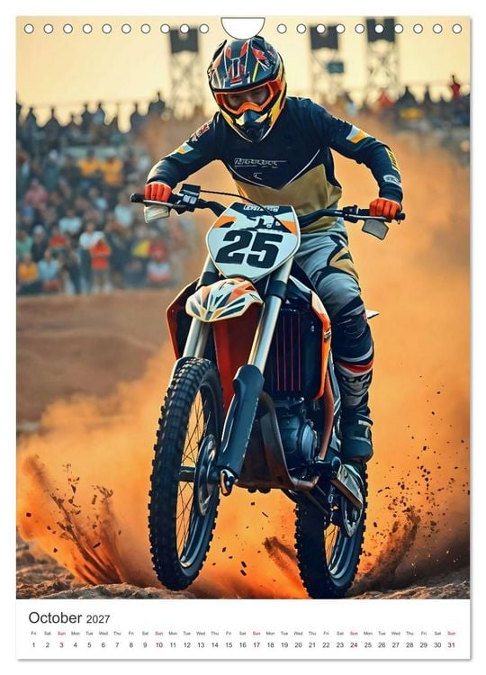Produktbild: Throttle and thrills - High percentage motocross moments (Wall Calendar 2027 DIN A4 portrait), CALVENDO 12 Month Wall Calendar