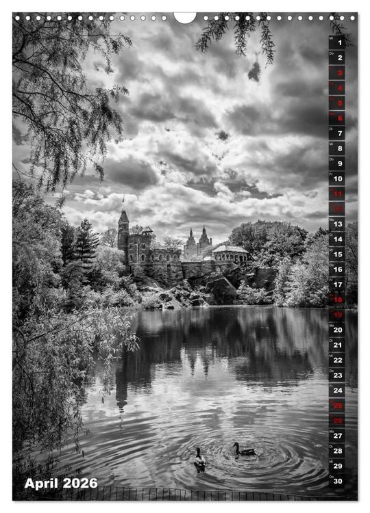 Produktbild: NEW YORK CITY Monochrome Stadtansichten (Wandkalender 2026 DIN A3 hoch), CALVENDO Monatskalender