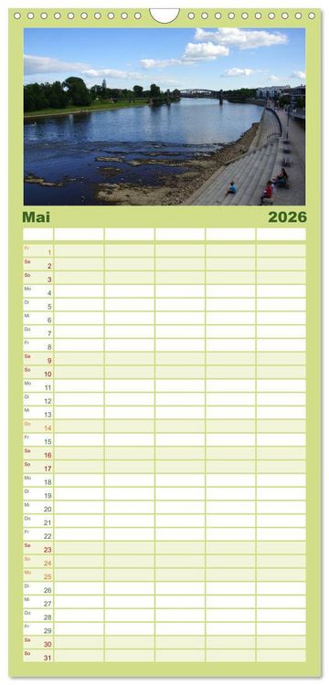 Produktbild: Familienplaner 2026 - Mein Magdeburg 2026 mit 5 Spalten (Wandkalender, 21 x 45 cm) CALVENDO