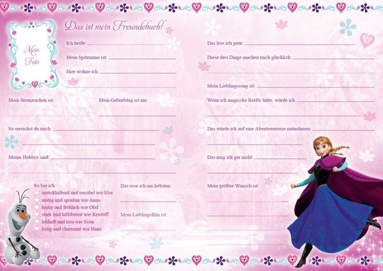 Produktbild: Disney Die Eisk&ouml;nigin: Mein Anna-Freundebuch