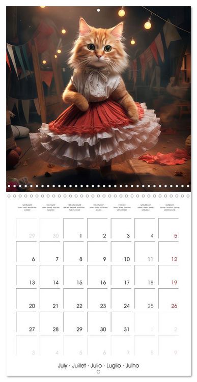 Produktbild: Les chats branch&eacute;s (Calendrier mural carr&eacute; 2026 30x30 cm) Calendrier double avec une page pour vos prises de notes