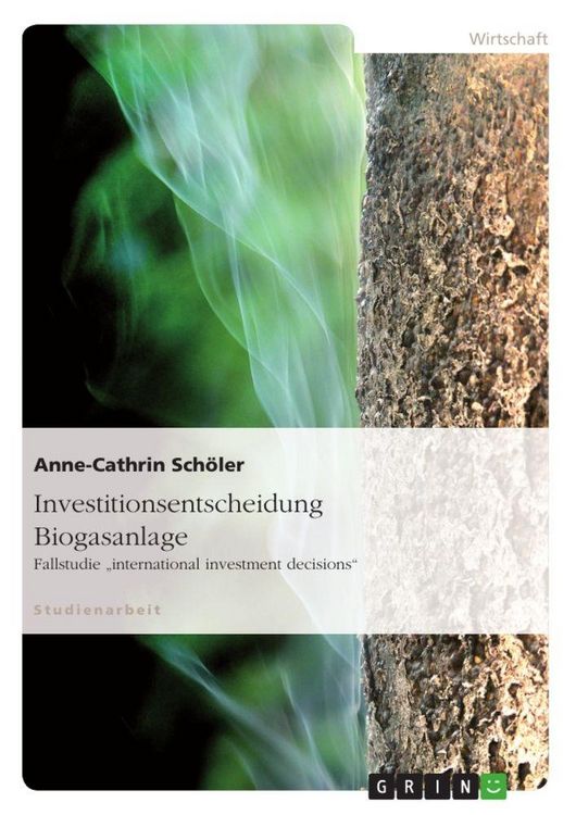Produktbild: Investitionsentscheidung Biogasanlage