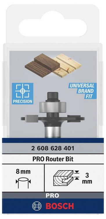 Produktbild: Bosch Accessories 2608628401 Nutfr&auml;ser Hartmetall L&auml;nge 51 mm Produktabmessung, &Oslash; 32 mm Schaftdurchmesser 8 mm