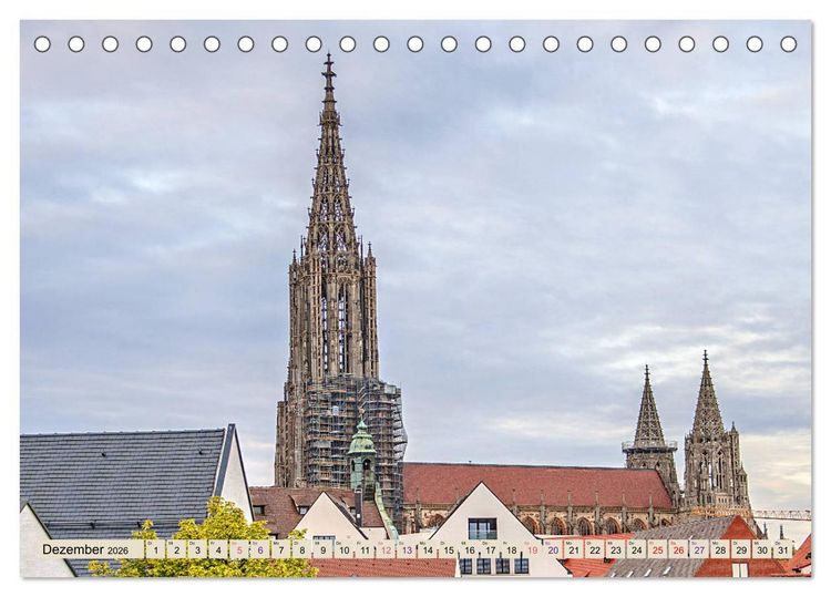 Produktbild: Ulm - einfach sehenswert (Tischkalender 2026 DIN A5 quer), CALVENDO Monatskalender