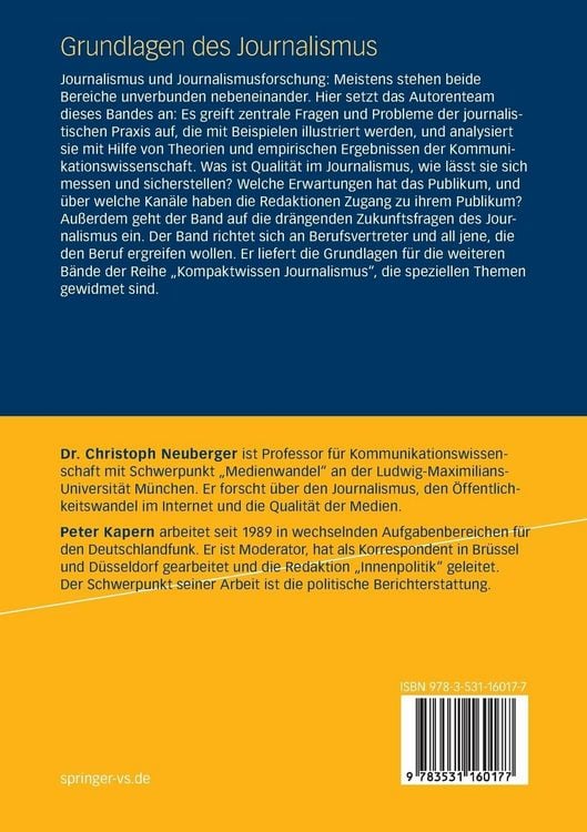 Produktbild: Grundlagen des Journalismus