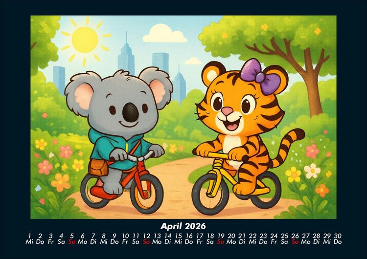 Produktbild: Kiki & Tina - Ein Jahr in New York 2026 Fotokalender DIN A4