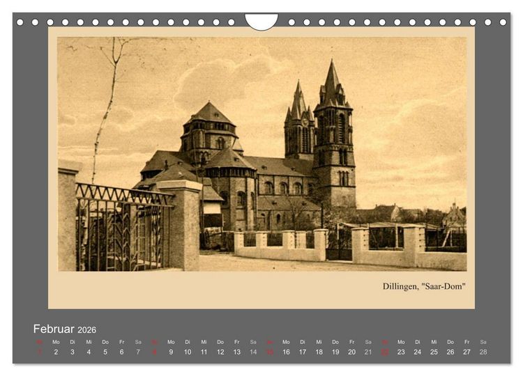 Produktbild: Saarland - vunn domols (frieher), Landkreis Saarlouis (Wandkalender 2026 DIN A4 quer), CALVENDO Monatskalender