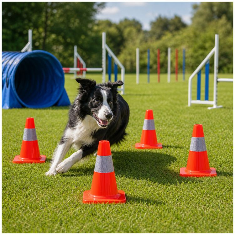 Produktbild: HTI-Living 4er Set Verkehrskegel 30 cm Trainingskegel Pylonen Orange