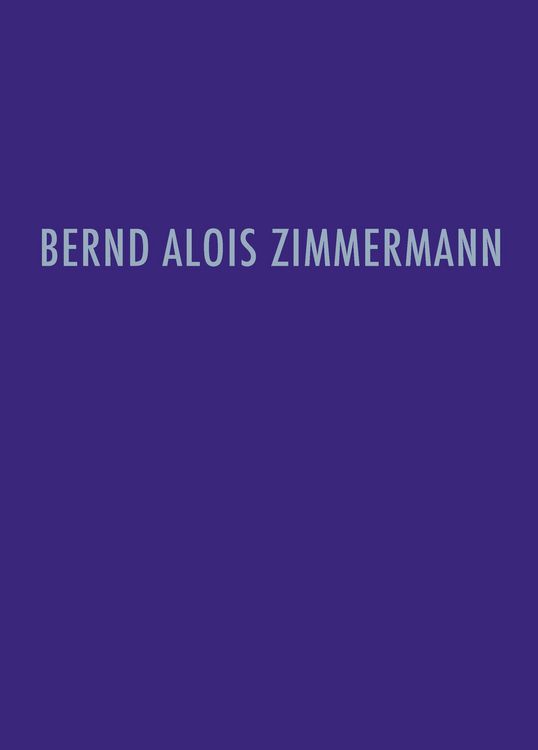 Produktbild: Bernd Alois Zimmermann Werkverzeichnis