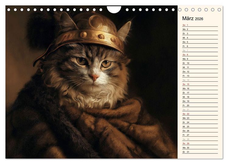 Produktbild: Katzen schaffen Kunst (Wandkalender 2026 DIN A4 quer), CALVENDO Monatskalender