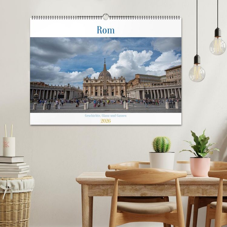 Produktbild: Rom &ndash; Geschichte, Glanz und Gassen (Wandkalender 2026 DIN A2 quer), CALVENDO Monatskalender