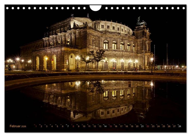 Produktbild: Eine Nacht in Dresden (Wandkalender 2026 DIN A4 quer), CALVENDO Monatskalender