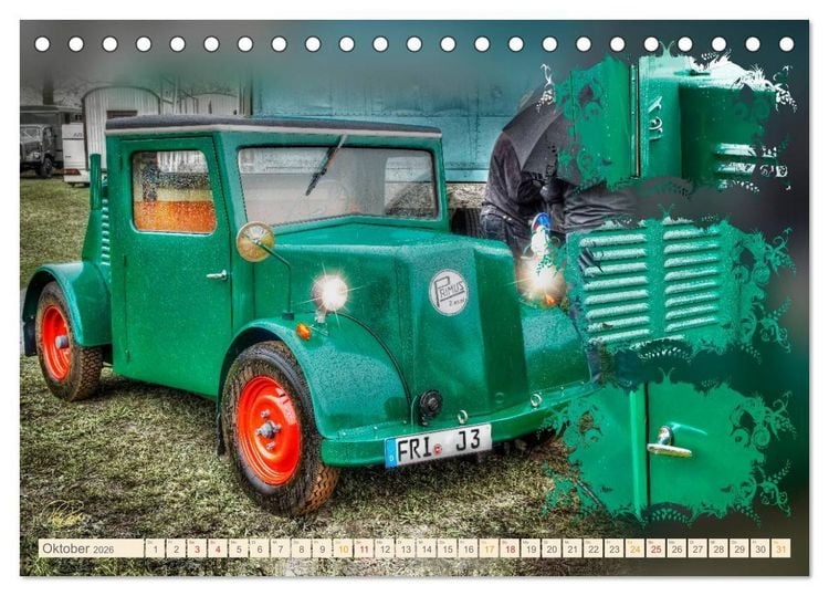 Produktbild: Oldtimer - Traktoren Parade (Tischkalender 2026 DIN A5 quer), CALVENDO Monatskalender