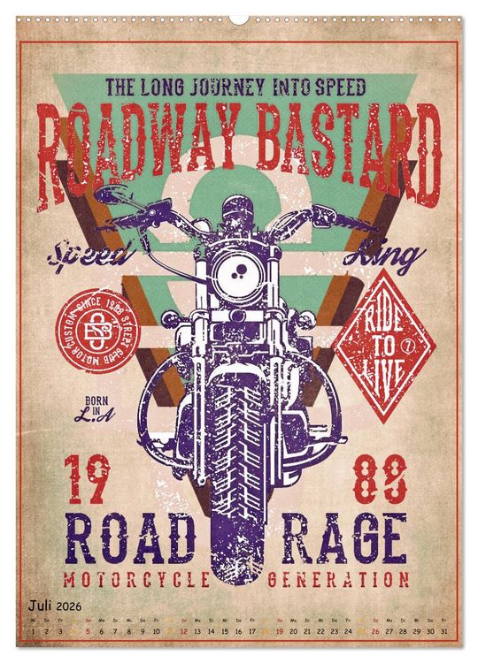 Produktbild: Motorrad Nostalgie (hochwertiger Premium Wandkalender 2026 DIN A2 hoch), Kunstdruck in Hochglanz