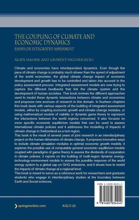Produktbild: The Coupling of Climate and Economic Dynamics