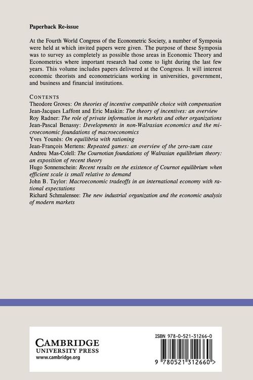 Produktbild: Advances in Economic Theory