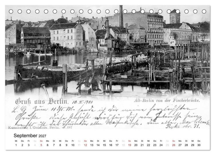 Produktbild: Gr&uuml;&szlig;e aus dem alten Berlin (Tischkalender 2027 DIN A5 quer), CALVENDO Monatskalender