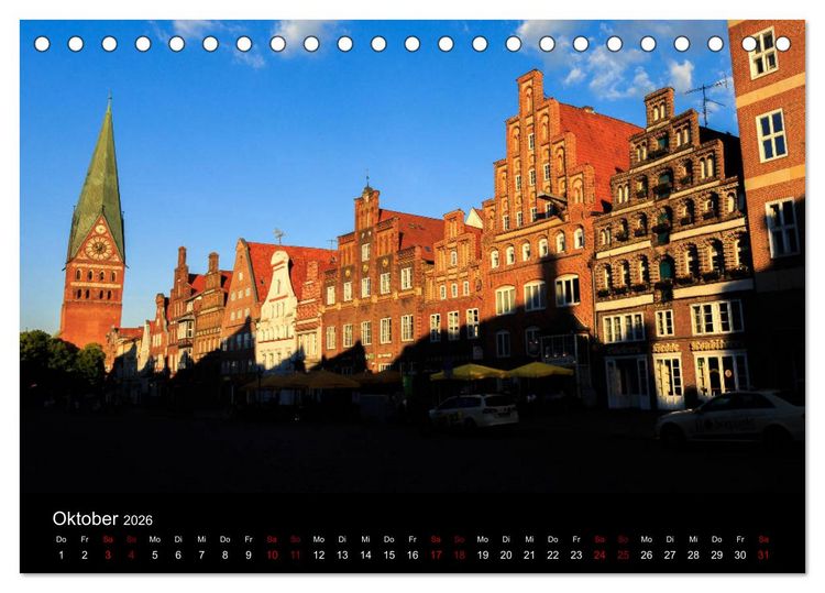 Produktbild: Fantastisches L&uuml;neburg (Tischkalender 2026 DIN A5 quer), CALVENDO Monatskalender