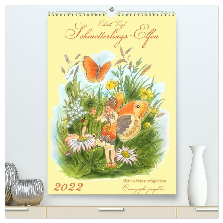 Produktbild: Schmetterlings-Elfen (hochwertiger Premium Wandkalender 2026 DIN A2 hoch), Kunstdruck in Hochglanz